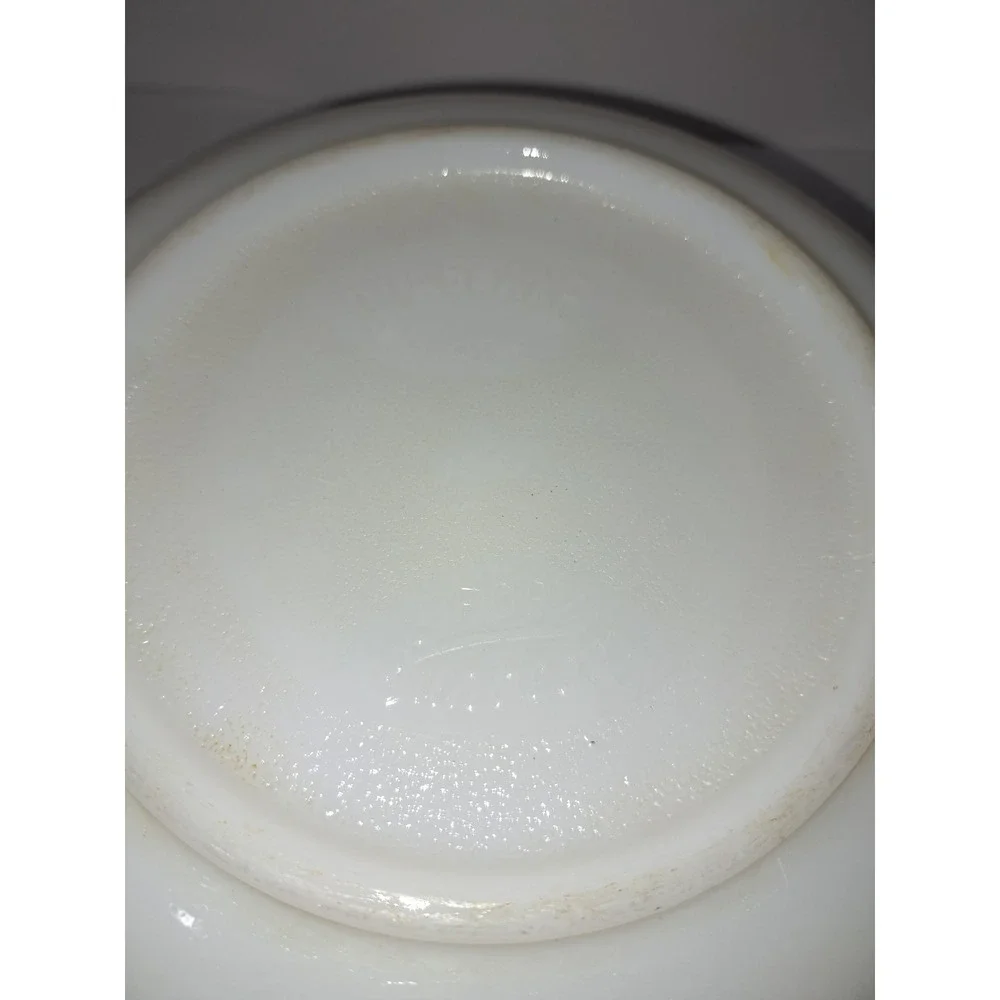 2 VINTAGE‎ Glasbake 20CJ  Fire King For Sunbeam White Milk Glass Mixing Bowls